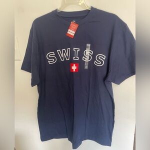 Mens Blue Swiss Tshirt XXL